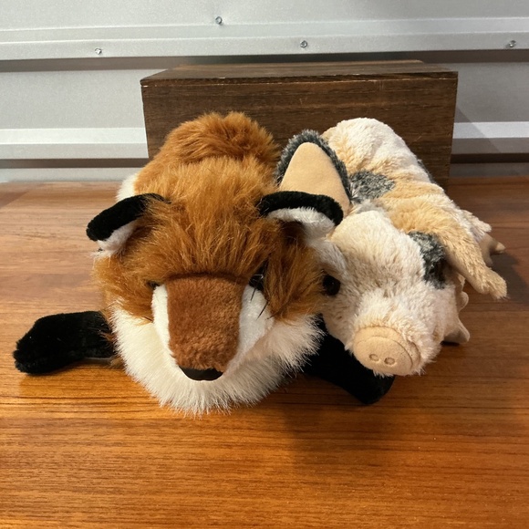 Folkmanis Hand Puppets Lot Of 5 Panda Red Fox Grunting Pig  Baby Sloth Sheep - Picture 5 of 14